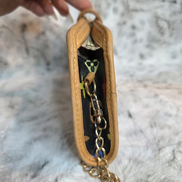 RARE Louis Vuitton Black Multicolor Monogram Shirley Clutch Shoulder Bag - Picture 5 of 16